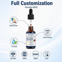 Sérum Liquide Éclaircissant à la Vitamine C 30ml – Hydratant et Unifiant le Teint, Atténue les Taches Brunes, à l'Acide Hyaluronique pour Tous Types de Peau