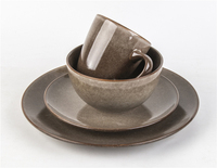 Service de vaisselle en porcelaine, en céramique, personnalisé, de haute qualité, vente en gros, pièces