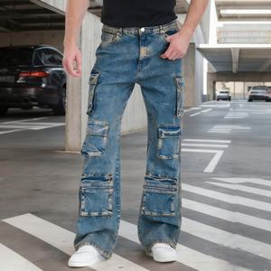 Nouveau style 2025 – Pantalon cargo décontracté pour homme – Vente chaude – Multi-poches – Tissé tricoté – Lavage clair - Product Image 2