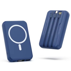 Từ không dây ngân hàng điện 10000mAh sạc di động 22.5W PD Sạc nhanh được xây dựng trong cáp dẫn hiển thị pin gói - Product Image 6