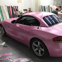 Film de protection pour voiture PET TPU Cast CPU auto-réparant, auto-cicatrisant, effet perle, métallisé satiné, rose, rouleau complet 1.52x16M/5x55FT, autocollants pour voiture