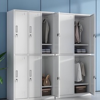 Armoire à vêtements industrielle multi-compartiments en acier pour vestiaire, entrepôt, bureau