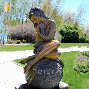 Sculpture de femme <span class=keywords><strong>nue</strong></span> en bronze grandeur nature RELONG, décoration d'art moderne à vendre - Product Image 6