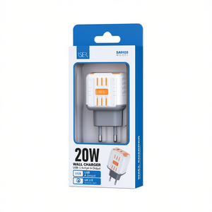 Chargeur mural GaN 20W USB C A, sortie haute puissance, charge rapide, utilisation domestique - Product Image 2