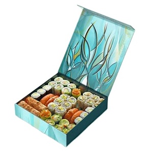 Bán buôn tùy chỉnh <span class=keywords><strong>Sushi</strong></span> Hộp bao bì thực phẩm thân thiện với môi Giấy hộp từ cho <span class=keywords><strong>Sushi</strong></span> - Product Image 1
