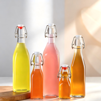 Botella de Bebidas de Vidrio de Diseño Moderno Sellada, a Prueba de Fugas y Reutilizable, de Gran Capacidad para Viajes, Hogar y Fiestas
