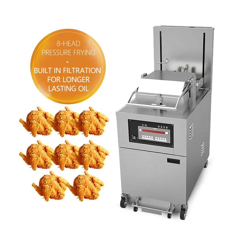 KFC Chicken Express Broaster Freidora de alta presión de pollo frito Freidora de gas a presión de pollo frito profesional