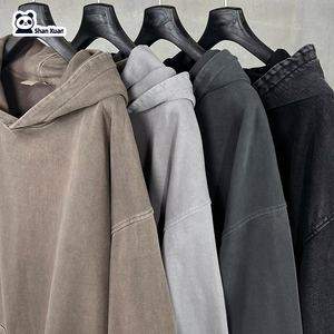 Sudadera con Capucha Oversize de Algodón 100% de Alta Calidad, 450/480GSM, Teñida con Pigmentos, Diseño Personalizado, Sin Cordones, de Gran Gramaje - Product Image 1