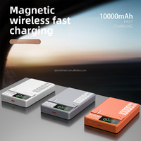 Banco de Energía Magnético 3 en 1 con Logotipo Personalizado al por Mayor de Fábrica, 10000mAh 22.5W PD, Pantalla TFT, Soporte Plegable, Carga Rápida, Delgado