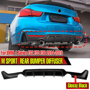 Difusor de Parachoques Trasero Negro Brillante, Protector de Salida de Escape, Alerón para BMW Serie 4 F32 F33 F36 2014-2019 M Sport - Product Image 1