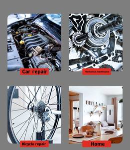 Kit de réparation de vélo compact et léger avec tournevis pliable et clé à main - Product Image 6