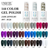 UNIGEL Collection Été en Gros – 24 Couleurs de Vernis à Ongles Gel Sans HEMA et Sans TPO, Soak Off UV, pour Fournitures de Salon