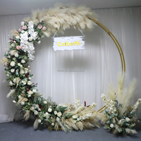 KCFA-138 nouveau produit personnalisation de mariage indien couleur vive jardin Faux fleur arc toile de fond pour mariage et décoration de fête