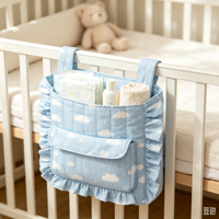 Sac de poussette matelassé en coton, organisateur universel pour poussette, sac fourre-tout multifonctionnel à volants pour maman, vente en gros