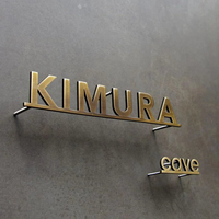 Letrero de Acero Inoxidable con Letras Cortadas por Láser, Logotipo Metálico 3D Personalizado, Decoración de Pared para Negocios, Publicidad, Dirección