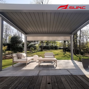 Kits de Pergola d'extérieur électrique en Aluminium, à toit troué, vente en gros d'usine - Product Image 5