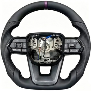 <span class=keywords><strong>พวงมาลัย</strong></span>หนังแบบกำหนดเองทรงแบนสำหรับ Toyota Hilux Revo Tacoma Tundra Fortuner Land Cruiser LC76 LC200 - Product Image 5