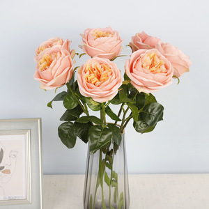 Single Austin Artificial Rose Plastic Soft Silk Flowers High Simulation Wedding Home Decor - Product Image 1