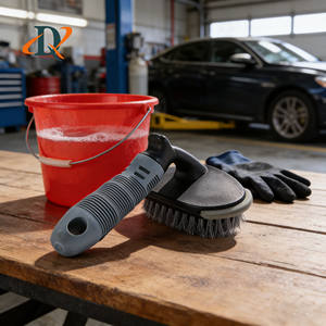 Ensemble de brosses pour roues de voiture en microfibre douce et en plastique PP, <span class=keywords><strong>brosse</strong></span> de détail pour jantes de pneus automobiles, pour le nettoyage des moyeux en alliage - Product Image 3