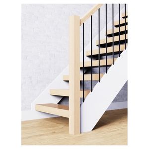 Prima nhà thang cuốn cầu thang với thẳng cầu thang trường hợp lan can wrought sắt hiện đại U hình trong nhà gỗ cầu thang - Product Image 6