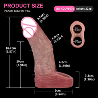Jouets sexuels réalistes pour hommes, extenseur de pénis, anneau vibrant pour pénis, anneau élastique pour pénis à télécommande pour agrandir le pénis pour hommes et couples