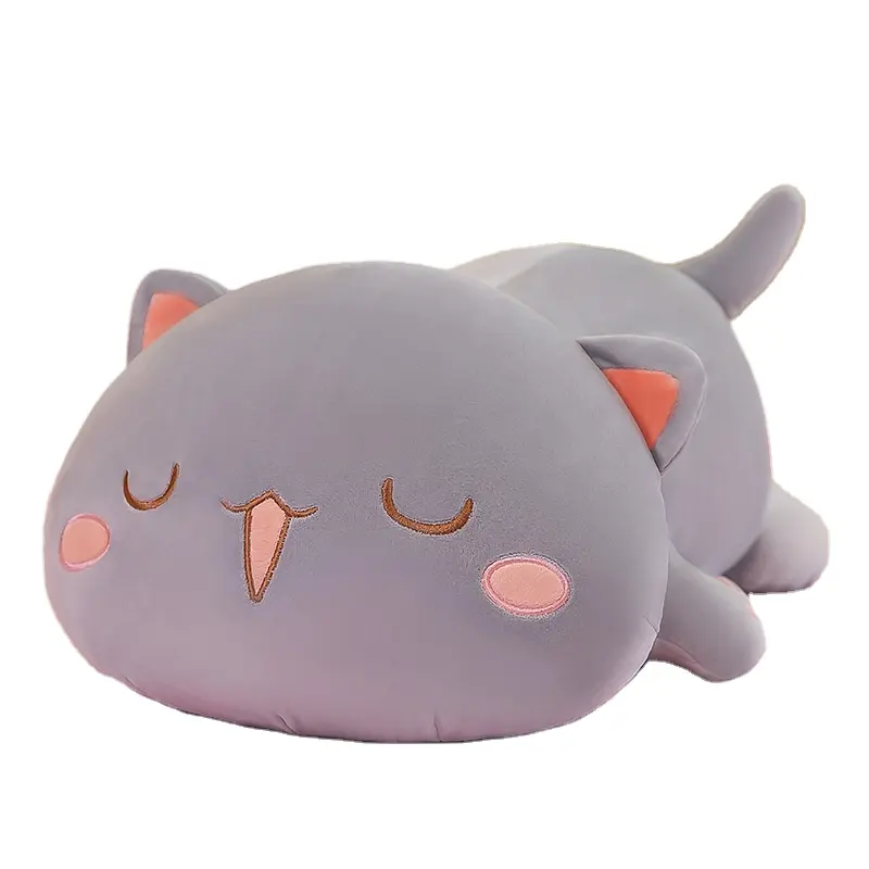 Yiwu Allo Cpc Amazon Hot Sale Sleeping Doll Cat Stuffed Animal Plush Toys Soft Cat Pillow For Baby Kids