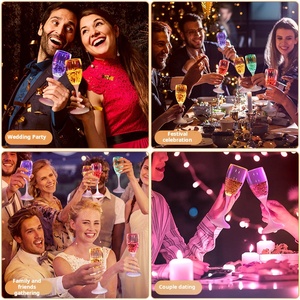 Verres à vin et flûtes en plastique lumineux personnalisables BST – Écologiques, durables, style classique, pour toasts de qualité supérieure - Product Image 6