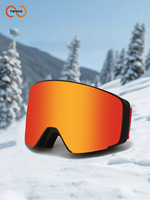 Twooo SOSW09 Lunettes de ski magnétiques pour hommes et femmes, compatibles avec les lunettes de vue, pour l'alpinisme, le cyclisme, coupe-vent