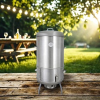Rôtissoire Mini Portable à Charbon pour Canard, Poulet et Poisson, Gril Barbecue Fumoir pour Intérieur et Extérieur