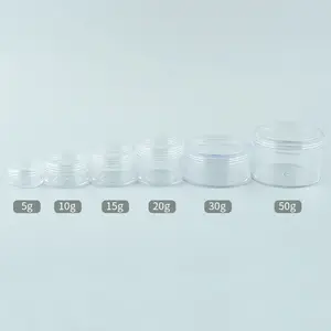 Wholesale Empty Different Capacity 50ML 80ML 100ML 120ML 150ML 200ML 250ML Cosmetic Cream Pet Plastic Jar With PET Lid