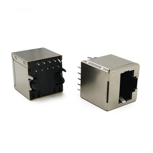 Dọc <span class=keywords><strong>RJ45</strong></span> từ Modular Jack cắm female1000 cơ sở-t Gigabit <span class=keywords><strong>Ethernet</strong></span> 8 lõi 180 độ ổ cắm chiều cao 17 mét - Product Image 3