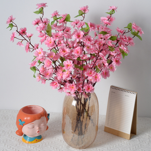 Flor <span class=keywords><strong>de</strong></span> cerezo alta simulación corta seda <span class=keywords><strong>flores</strong></span> artificiales melocotón ciruela rama <span class=keywords><strong>para</strong></span> Hotel sala <span class=keywords><strong>de</strong></span> estar boda decoración-fábrica - Product Image 2