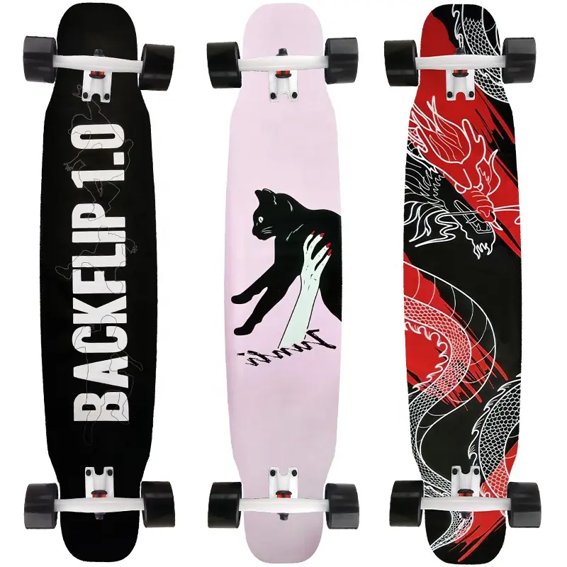 Goedkope Pro 42*9Inch Dek Compleet Hout 7 Laags Chinese Esdoorn Lange Board Compleet Dansend Longboard Skateboard