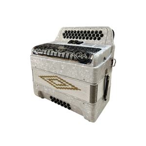 Seasound 34ปุ่ม12เบส3ลงทะเบียน JB3412C acrodeon หีบเพลงไดอะโทรนิกส์สีขาวสีดำเงิน - Product Image 5