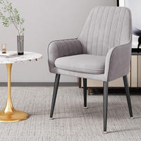 Fauteuil de détente moderne en tissu velours pour salon et chambre à coucher, chaise de salle à manger durable pour hôtel