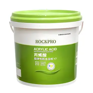 Waterproof coating paint Acrylic high elastic waterproofing painting for metal roof basement pool wall China ROCKPRO