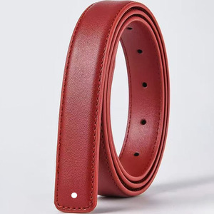 高品质の牛革ベルト付き女性のファッションバックルレスベルト - Product Image 1
