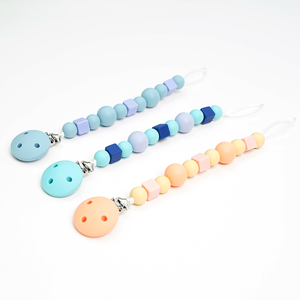 Nuevo Diseño Seguro Multi estilo no tóxico Bpa libre rosa azul bebé chupete de silicona Clip cadena - Product Image 3
