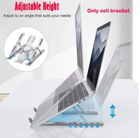 Support de tablette d'ordinateur pliable vertical portable pour installer des ordinateurs portables en alliage d'aluminium avec hauteur multi-angle réglable