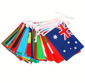 Bannières colorées en polyester pliables et ajustables, imprimées en sérigraphie personnalisée, pour les supporters <span class=keywords><strong>de</strong></span> la <span class=keywords><strong>Coupe</strong></span> d'Europe <span class=keywords><strong>2026</strong></span> - Product Image 1