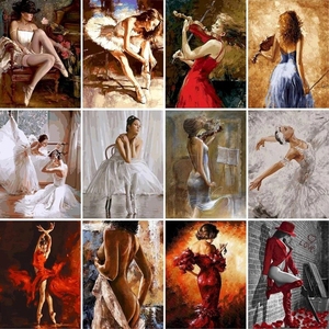 Top qualité danseurs <span class=keywords><strong>peinture</strong></span> par numéros cadre décoration de <span class=keywords><strong>la</strong></span> maison coloré Portrait <span class=keywords><strong>peinture</strong></span> à l'huile bricolage toile <span class=keywords><strong>peinture</strong></span> par numéros - Product Image 5