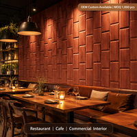 Panel Dinding PVC Motif Kayu 3D Embossed Ringan, Mudah Dipasang, untuk Industri, Kantor, dan Restoran (Grosir)