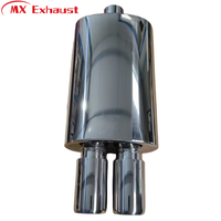 Knalpot Mobil Performa Tinggi Stainless Steel 63mm 2.5'' Ujung Knalpot Ganda
