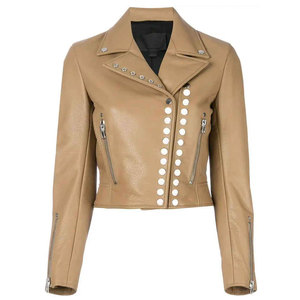 Chaqueta de Cuero para Mujer, Nueva, Elegante, Informal, de Color Sólido, Fabricada con la Mejor Calidad, Chaqueta de Cuero Genuino para Mujer - Product Image 4