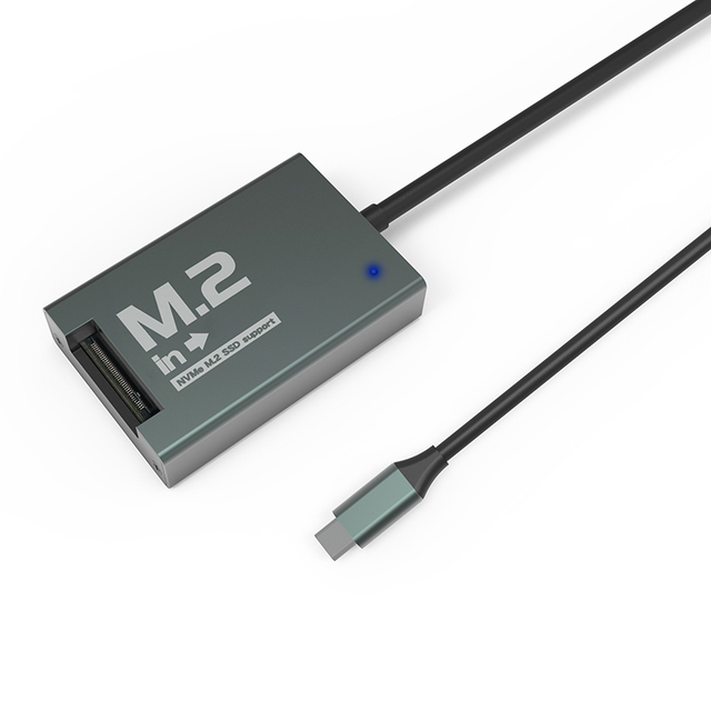 AOTECH M.2 NVMe PCIe to USB Adapter M.2 USB 3.2 Gen2 10 Gbps SSD Adapter Card Aluminum Case for SSD