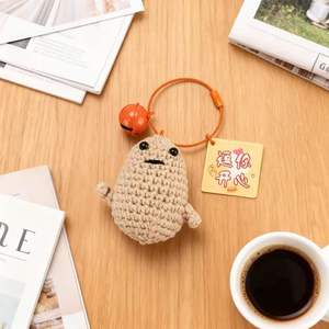 Llavero de Patata Kawaii Hecho a Mano, Amuleto para Bolso, Juguete Suave con Tarjeta de la Suerte, Decoración para el Hogar, Regalo para Amigos, Accesorio para Bolso de Uso Diario - Product Image 2