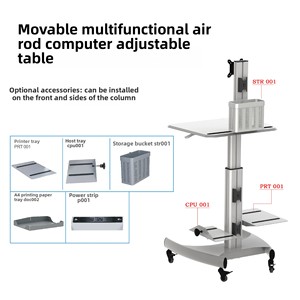 Hiện đại 10-24 inch Máy tính để bàn nâng điện thoại di động giỏ hàng trung tính Màn hình áp suất không khí khung cho bác sĩ vòng bảo trì bệnh viện - Product Image 2