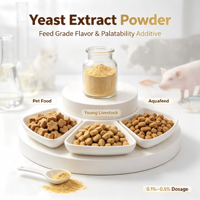 Extrait de levure en poudre, additif alimentaire, enrichi en nucléotides, améliorant la palatabilité pour aliments pour animaux de compagnie, jeunes animaux d'élevage et aliments aquacoles