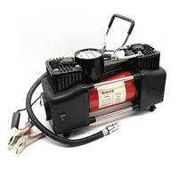 Compresseur d'air pour voiture à double cylindre robuste 30 mm 150 PSI Pompe de gonflage de pneus portable avec lumière LED