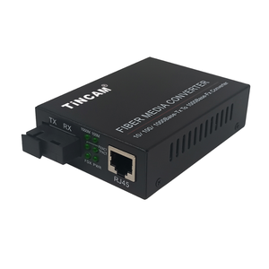 Transceptor de fibra óptica Gigabit Ethernet al por mayor convertidor de medios de fibra RJ45 10/100M/1000M monomodo - Product Image 1